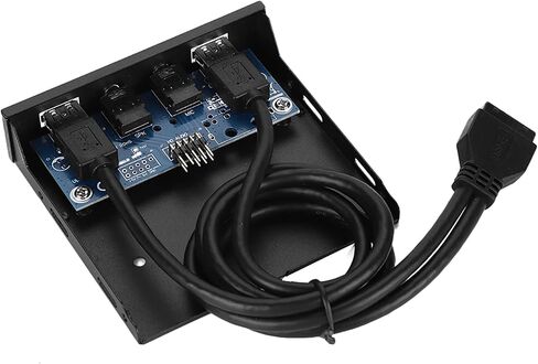 USB 3.0 Floppy Drive Front Panel, 2 USB 3.0 Ports with Mic and Audio Jacks, HD Audio Interface for PC Case, Compatible with Standard 3.5 - Inch Bay in Kuwait