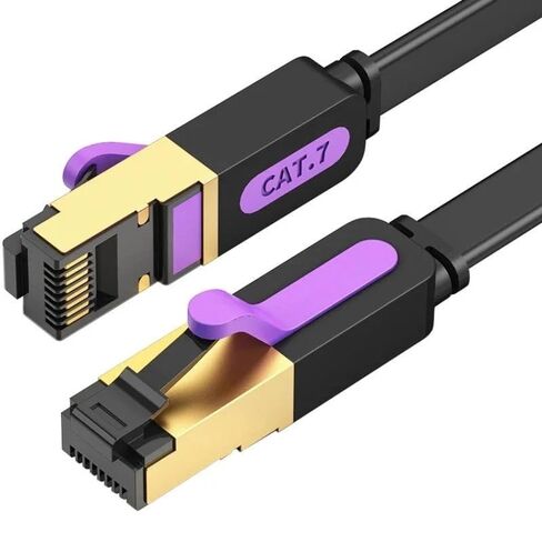 Network cable - RJ45 Cat.7 STP, 10 m, AWG30, Black, High Speed and Shielding for a stable and secure connection.* in Kuwait