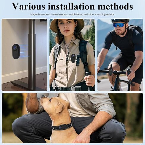 2K Mini Body Camera with WiFi, Wearable POV Action Camera for Vlogging in Kuwait