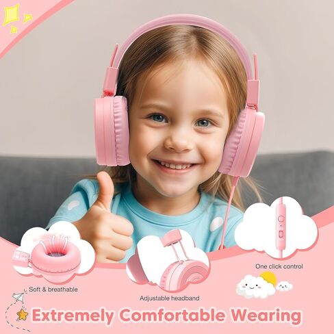 USB C Kids Headphones for School, Upgrade Wired USB Type C Kids Headphones in Kuwait