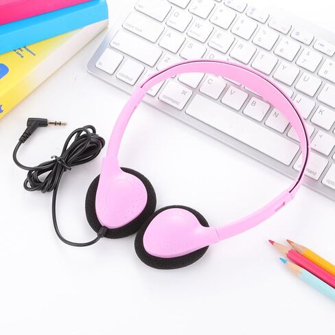 5 Pack Classroom Bulk Headphones for School Kids, Wholesale Class Set Wired Earphones for Students Children Toddler Teens Boys Girls and Adult (LS04, 5 Mixed) in Kuwait
