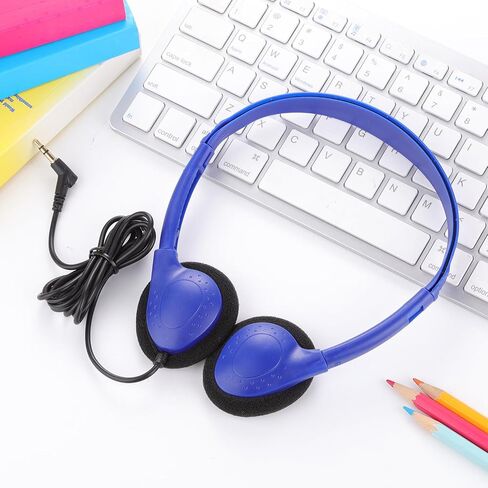 5 Pack Classroom Bulk Headphones for School Kids, Wholesale Class Set Wired Earphones for Students Children Toddler Teens Boys Girls and Adult (LS04, 5 Mixed) in Kuwait