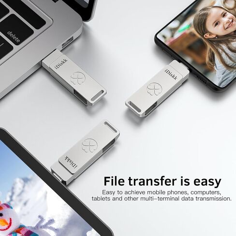 iDiskk 1TB SSD Flash Drive 500MB/s USB-C &USB-A 3.2 for iPhone Android Mac in Kuwait