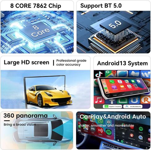12.1" Android 13.0 Car Radio for Land Rover Range Rover Sport L320 2005-2009 Stereo Upgrade Tesla Screen Car Stereo GPS Navigation Head Unit (4-64GB CarPlay) in Kuwait