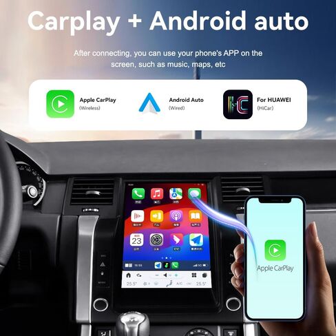 12.1" Android 13.0 Car Radio for Land Rover Range Rover Sport L320 2005-2009 Stereo Upgrade Tesla Screen Car Stereo GPS Navigation Head Unit (4-64GB CarPlay) in Kuwait