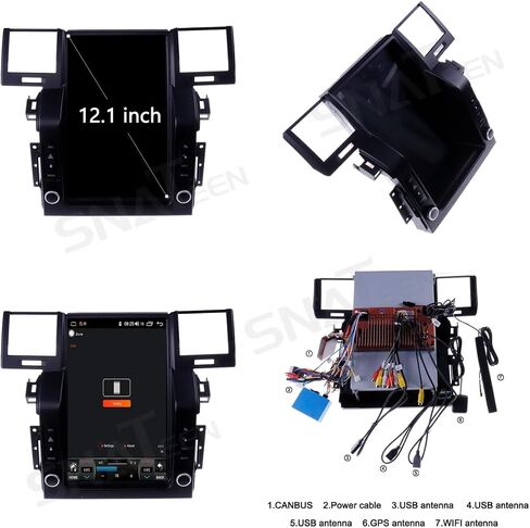 12.1" Android 13.0 Car Radio for Land Rover Range Rover Sport L320 2005-2009 Stereo Upgrade Tesla Screen Car Stereo GPS Navigation Head Unit (4-64GB CarPlay) in Kuwait