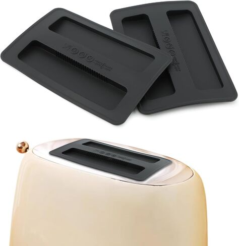 2 Pcs Silicone Toaster Cover,2 Slice Bread Maker Top Cover Easy to Clean and Dustproof Universal Reusable Sandwich Machine Part Accessories(SIZE:6.22x4.09 inch) in Kuwait