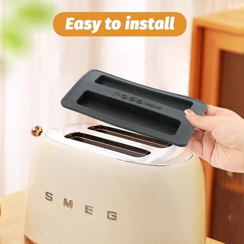 2 Pcs Silicone Toaster Cover,2 Slice Bread Maker Top Cover Easy to Clean and Dustproof Universal Reusable Sandwich Machine Part Accessories(SIZE:6.22x4.09 inch) in Kuwait