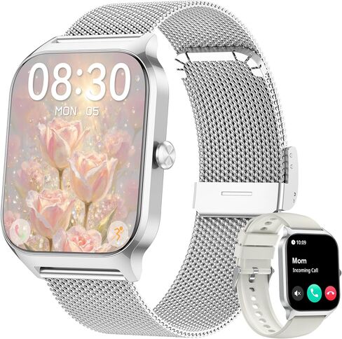 Smart Watch Women Men, 1.85" Lightweight Fitness Tracker Make/Answer Call, HR/Blood Pressure/Sleep Monitor, 110+Sport Modes, Waterproof Reloj inteligente Compatible for Android & Samsung & iPhone in Kuwait