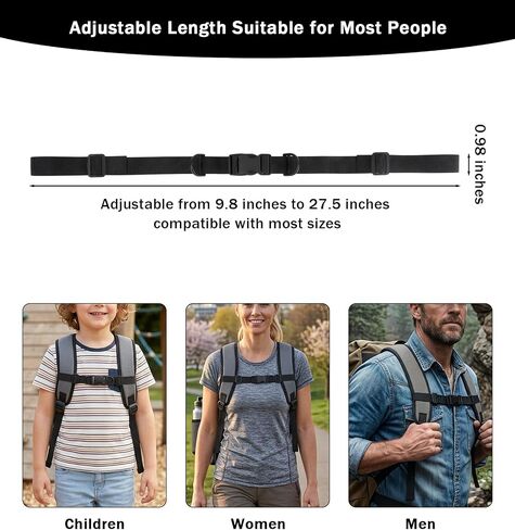 1Pcs Backpack Chest Strap, Chest Strap for Backpack Adjustable in Kuwait