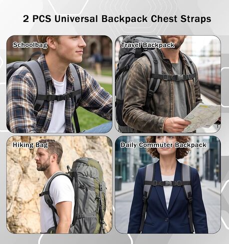 1Pcs Backpack Chest Strap, Chest Strap for Backpack Adjustable in Kuwait