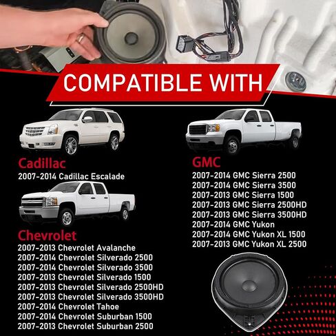Front Left Right Door Radio Speaker Fit for 07-14 Chevy GMC in Saudi Arabia
