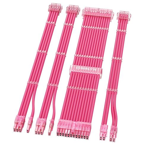 Sirlyr Transparent Connector 16AWG PSU Extension Cables Kit,Black in Saudi Arabia