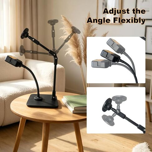Overhead Phone Stand with Rechargeable Light & Magnetic Holder for Nail Art in Kuwait