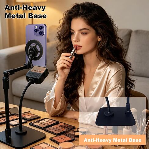 Overhead Phone Stand with Rechargeable Light & Magnetic Holder for Nail Art in Kuwait