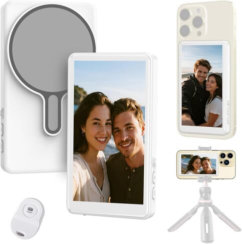 Wireless Magnetic Selfie Monitor Screen for iPhone 16 & older & Android in Kuwait