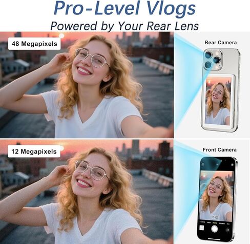 Wireless Magnetic Selfie Monitor Screen for iPhone 16 & older & Android in Kuwait