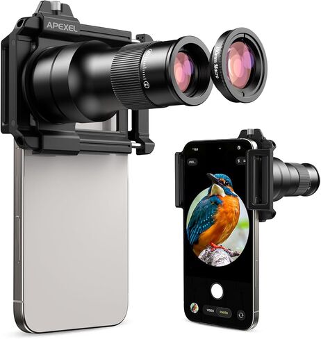 APEXEL 6X Telephoto & 150mm Macro 2-in-1 Lens for iPhone and Android in Kuwait