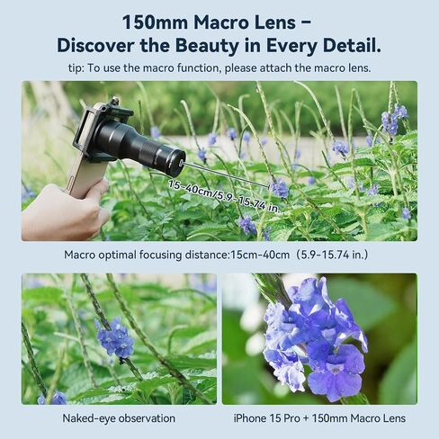 APEXEL 6X Telephoto & 150mm Macro 2-in-1 Lens for iPhone and Android in Kuwait