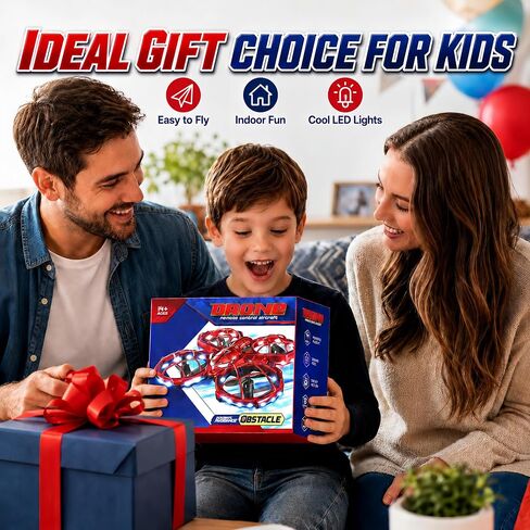 Spider Mini Drone for Kids, RC drone with LED Lights, Indoor & Outdoor Flying Toy for 8-12 Years Old Boys, 3 Speeds Mode, 360° Flips, Auto Hovering, Headless Mode, Birthday Gifts for kids Ages 3+ in Kuwait