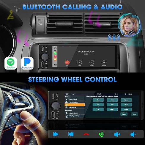 Single Din CarPlay Stereo: Android Auto Touchscreen Radio for Classic Cars in Kuwait