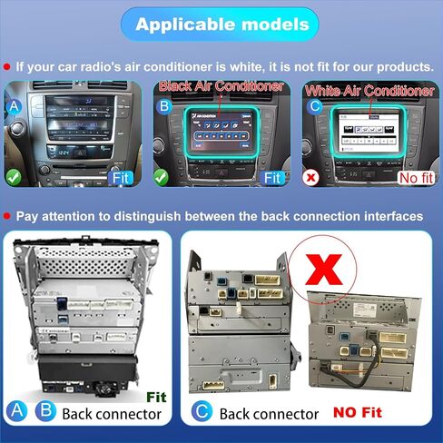 4+64G Upgrade 5GWifi Car Radio for Lexus IS250 IS300 IS350 2006-2012, Car Audio 9.7Inch Touch Screen Stereo Replacement Tesla Style, Wireless Carplay Android Auto Back up Camera GPS SWC FM Bluetooth in Kuwait