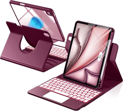 Hamile for iPad Air 11-inch & Air 5/4th Generation Case with Keyboard - 360 in Kuwait