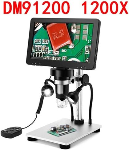 Microscope 7'' LCD Microscope Biological Microscopes with 2000X Microbial Lens 12Mp USB Electronic Industrial Magnifier,1200X B, in Saudi Arabia