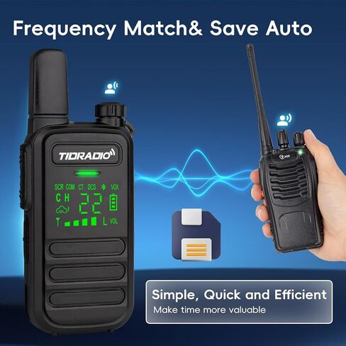 TIDRADIO TD-M11 Plus Walkie Talkies Long Range, Waterproof/Dustproof,AI Noise Reduction,Web Bluetooth Programming,NOAA,VOX/Hand-Free,22CH,for Hunting,Camping,Emergency Use,Two-Way Radios,2Pack in Saudi Arabia