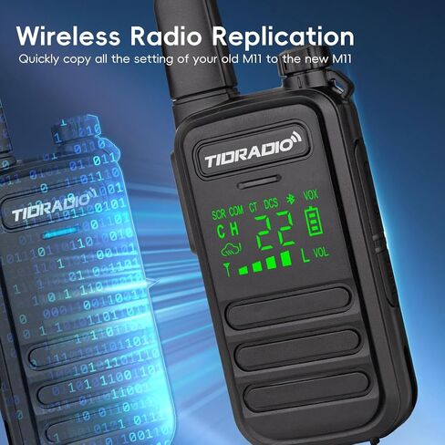 TIDRADIO TD-M11 Plus Walkie Talkies Long Range, Waterproof/Dustproof,AI Noise Reduction,Web Bluetooth Programming,NOAA,VOX/Hand-Free,22CH,for Hunting,Camping,Emergency Use,Two-Way Radios,2Pack in Saudi Arabia
