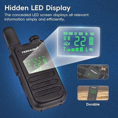 TIDRADIO TD-M11 Plus Walkie Talkies Long Range, Waterproof/Dustproof,AI Noise Reduction,Web Bluetooth Programming,NOAA,VOX/Hand-Free,22CH,for Hunting,Camping,Emergency Use,Two-Way Radios,2Pack in Saudi Arabia