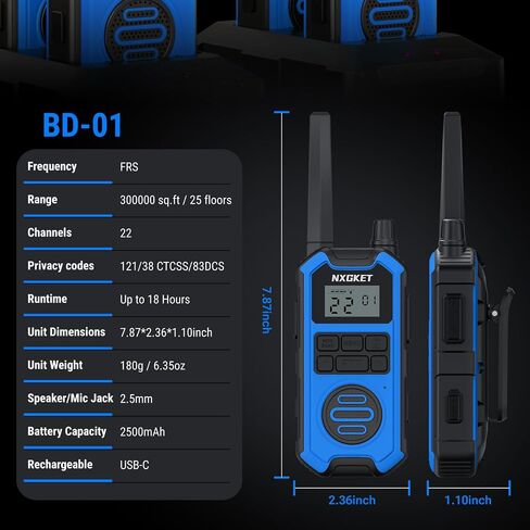Walkie Talkies Long Range, 2Watt, IP67 Waterproof & Floating in Kuwait