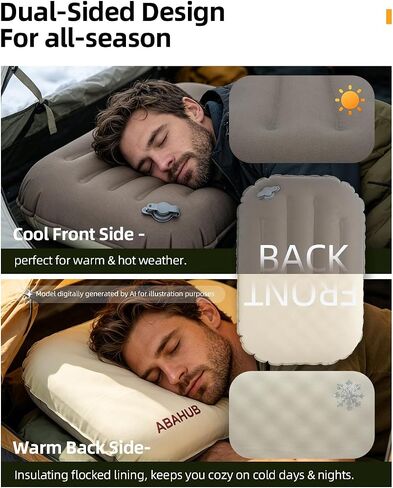 Abahub Ultralight Inflatable Camping Pillow with Memory Foam in Kuwait