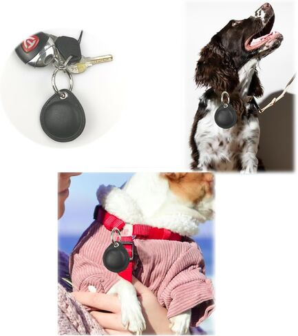 Leather Case for AirTag 2nd & 1st Gen with Keychain, 2PCS AirTag holder Leather Key Ring. in Kuwait