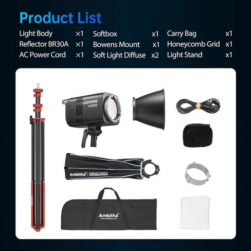 Godox LE200D LED Video Light with Quick Release Softbox Light Stand Kit in Kuwait