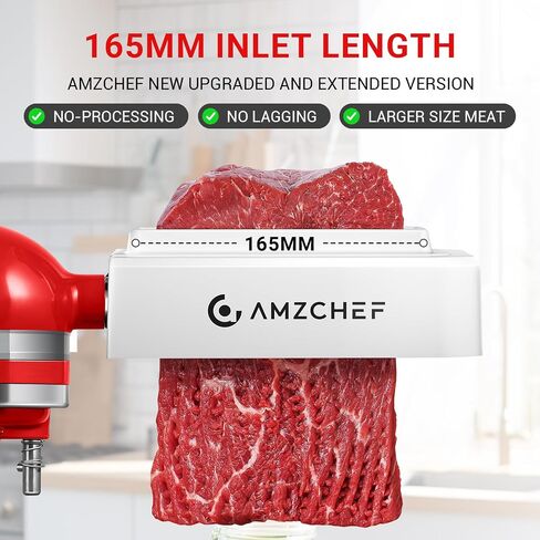 Meat Tenderizer Attachment for Kitchen Aid Stand Mixers, Stainless Steel Meat Tenderizer Tool with Upgraded 6.5 inch Length, Dishwasher Safe, Ideal for Beef, Pork, Lamb and Venison, White in Kuwait