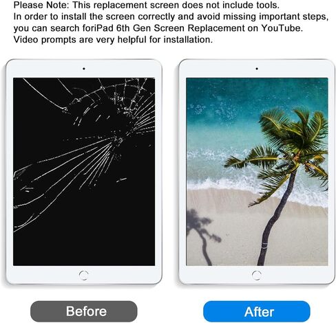 for iPad 7th/8th Generation Screen Replacement Glass Touch Digitizer 10.2", for 7 7th 8 8th Gen A2428 A2429 A2430 A2270 A2200 A2198 A2197 Touch Glass with Home Button[NO Fingerprint Reader] [Black] in Kuwait