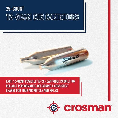 Crosman 2311-N 25-Count 12-Gram CO2 Cartridges For Air Rifles And Air Pistols in Saudi Arabia