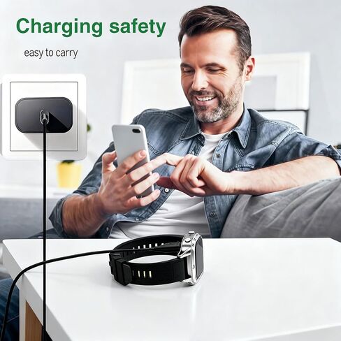 Charger for Garmin Watch with Charger Cable - Watch Charging Cord for Vívoactive 6/5/4S/3, Forerunner 55/255/970/570/965/265/165/745/935/945/45S/245 Music, Fenix 8/7/6/5/4, Venu 4/3/2, Instinct 3/2/2S in Kuwait