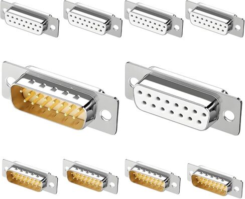 10Pcs DB15 Male RS232 D-sub Serial Solder Connector in Kuwait