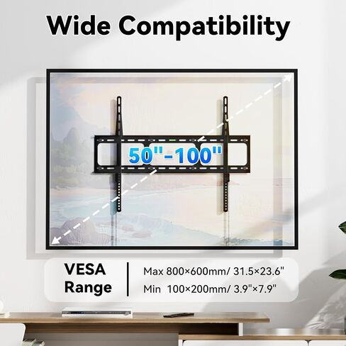 Ultra Slim TV Mount, Low Profile TV Wall Mount for 50"-100" in Kuwait