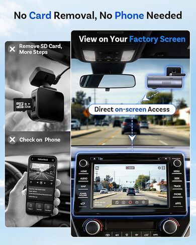 OTTOCAST Dash Camera for Cars, Wireless CarPlay, Factory Screen Playback in Kuwait