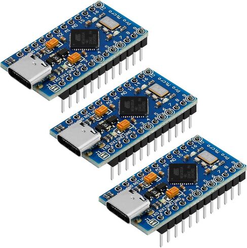 3 Pack Pro Micro Board Module At mega 32U4 5V 16MHz USB Programming Development Board Micro-Controller Compatible with Ar duino IDE (with Pin Header) in Saudi Arabia