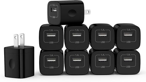 Charging Block for iPhone,Charger Box,USB Cube, NonoUV 10-Pack Single Port in Kuwait