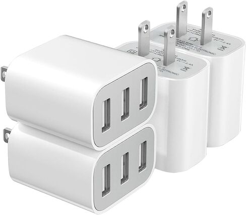 3 USB A Ports Charger Block,YTFCYIKBG Cell Phone wall Chargers,USB Cube in Kuwait