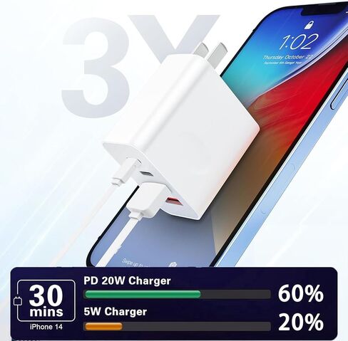 4-Port 40W Fast Charging Block Compatible with iPhone 17e/17Air/16e in Kuwait