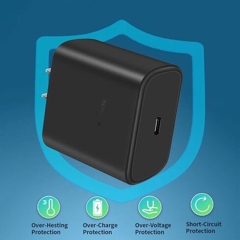 2-Pack 45W Super Fast Charger Type C, USB C Phone Charger with Type C Charging Cord for Samsung Galaxy S25 S24+/Ultra/S22/S21/S20/Note10/20 in Kuwait