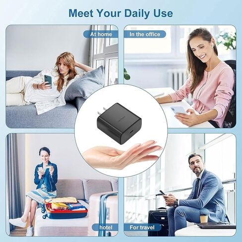 2-Pack 45W Super Fast Charger Type C, USB C Phone Charger with Type C Charging Cord for Samsung Galaxy S25 S24+/Ultra/S22/S21/S20/Note10/20 in Kuwait