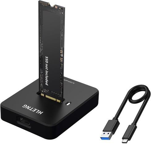M.2 NVMe to USB Adapter, External NVMe SSD Reader 10Gbps M.2 Enclosure Adapter for PCIe NVMe and M.2 SATA SSDs in Kuwait