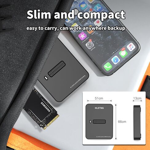 M.2 NVMe to USB Adapter, External NVMe SSD Reader 10Gbps M.2 Enclosure Adapter for PCIe NVMe and M.2 SATA SSDs in Kuwait